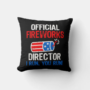 Officiële Vuurwerk Directeur Grappig 4 juli Cadeau Kussen