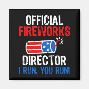 Officiële Vuurwerk Directeur Grappig 4 juli Cadeau Magneet