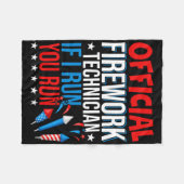Officiële vuurwerk technicus VS Onafhankelijkheids Fleece Deken (Voorkant (Horizontaal))