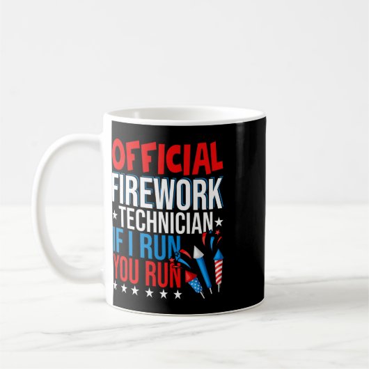 Officiële vuurwerk technicus VS Onafhankelijkheids Koffiemok (Links)