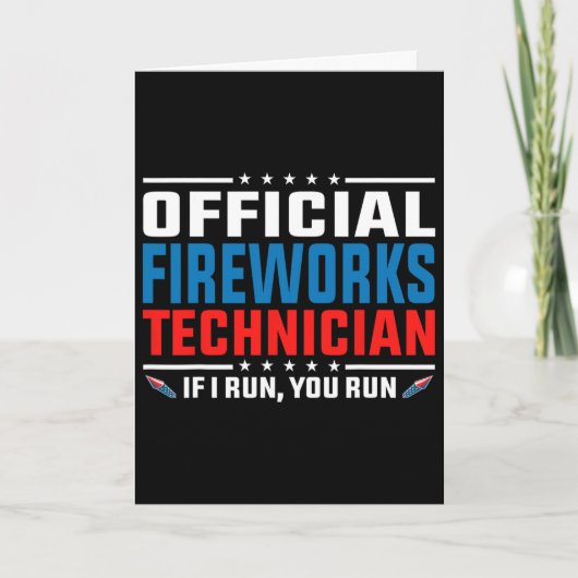 Officiële vuurwerktechnicus 4 juli Pyro-tec Kaart (Voorkant)