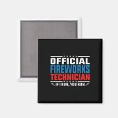 Officiële vuurwerktechnicus 4 juli Pyro-tec Magneet (Voorkant / Achterkant)