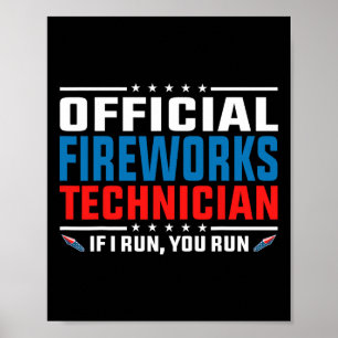 Officiële vuurwerktechnicus 4 juli Pyro-tec Poster
