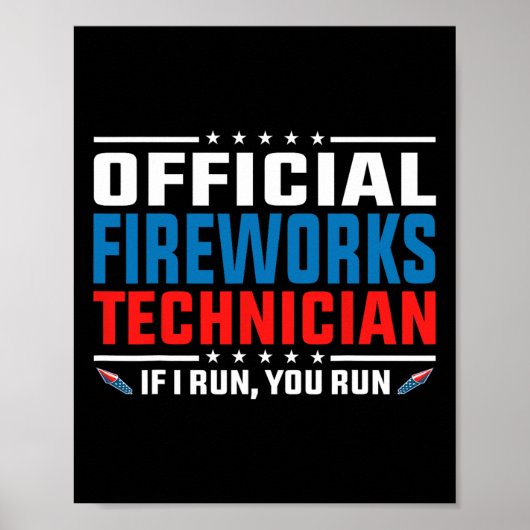Officiële vuurwerktechnicus 4 juli Pyro-tec Poster (Voorkant)