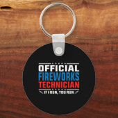 Officiële vuurwerktechnicus 4 juli Pyro-tec Sleutelhanger (Voorkant)