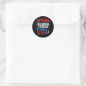 Officiële vuurwerktechnicus VS Onafhankelijkheidsd Ronde Sticker (Tas)