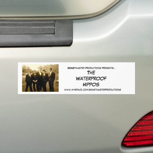 Officiële waterdichte Hippos-Bumpersticker Bumpersticker (Op auto)