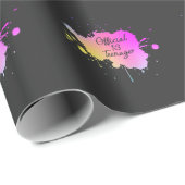 Officiële Waterverf tiener 13e verjaardag 2008 Cadeaupapier (Rol Hoek)