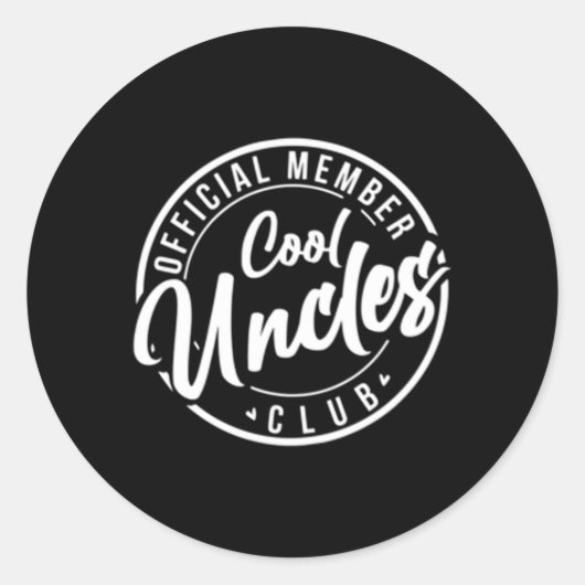Officiële website Uncles Club Fathers Day Ronde Sticker (Voorkant)