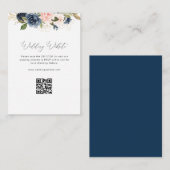 Officiële website van de Navy and Blush Florial We Informatiekaartje (Voorkant / Achterkant)