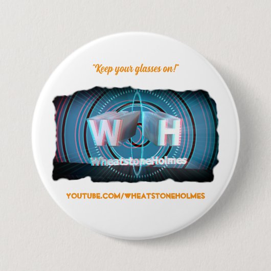Officiële WheatstoneHolmes stereoscopische 3D Ronde Button 7,6 Cm (Voorkant)