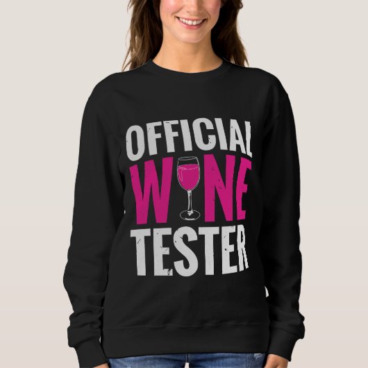 Officiële wijntester Drink rode wijnproeverij Trui (Voorkant)