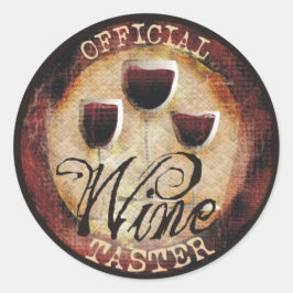 Officiële Wine Taster knop sticker