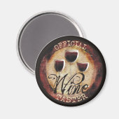 Officiële Wine Taster knop sticker Magneet (Voorkant / Achterkant)
