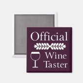 Officiële Wine Taster vierkante magneet (Voorkant / Achterkant)