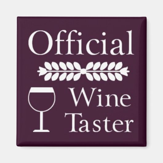 Officiële Wine Taster vierkante magneet (Voorkant)