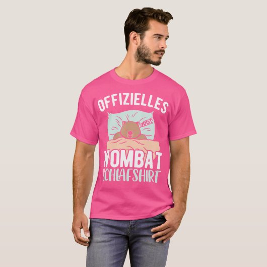 Officiële Wombat Slaap Wombat T-shirt (Voorkant volledig)