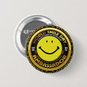 Officiële World Smile Day® 2014 Ambassadeur Button (Voorkant /achterkant)