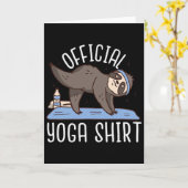 Officiële Yoga - Grappige Yoga Kaart (Gele Bloem)