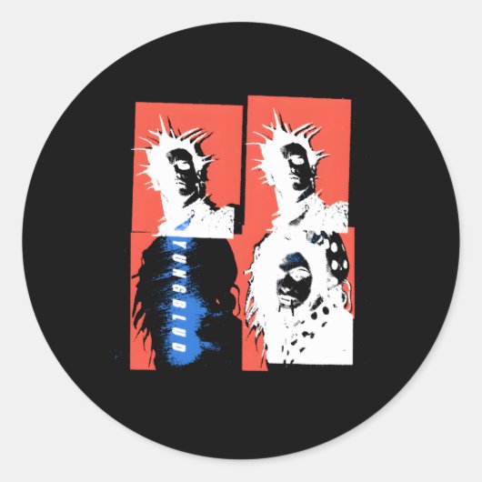 Officiële Yungblud Deadhappy Black Ronde Sticker (Voorkant)