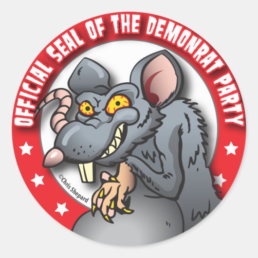 OFFICIËLE ZEGEL VAN DE DEMOCRAT AKA DEMON-RAT ARTI (Voorkant)