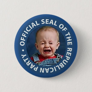 officiële zegel van de Republikeinse Partij Ronde Button 5,7 Cm