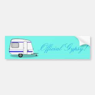 Officiële zigeuner! Gestroomlijnde camper-aanhang Bumpersticker