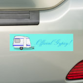 Officiële zigeuner! Gestroomlijnde camper Bumpersticker (Op auto)
