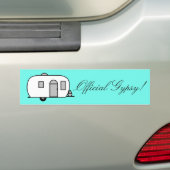Officiële zigeuner! Gestroomlijnde Rounder camper  Bumpersticker (Op auto)