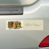 Officiële zigeuner! Weatherhout caravan trailer Bumpersticker (Op auto)