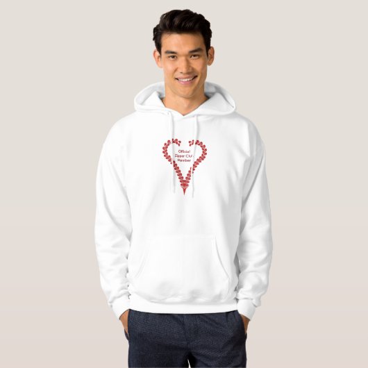 Officiële Zipper Club Lid Hoodie Heart Art (Voorkant volledig)