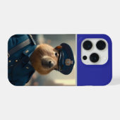 Officier Capybara: Vrede bewaren, iPhone Hoesje (Achterkant horizontaal)