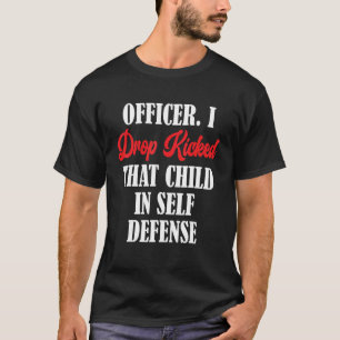 Officier die ik laat vallen heeft dat kind in zelf t-shirt