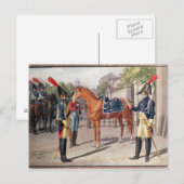 Officier en garde van de Koninklijke Garde in 1826 Briefkaart (Voorkant / Achterkant)
