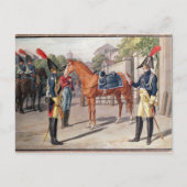 Officier en garde van de Koninklijke Garde in 1826 Briefkaart (Voorkant)