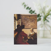 Officier en Laughing Girl Briefkaart (Staand voorkant)