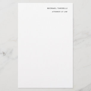 Officier in de rechten Minimalist Classical Plain Briefpapier