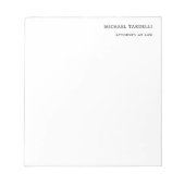 Officier in de rechten Minimalist Classical Plain Notitieblok (Voorkant)