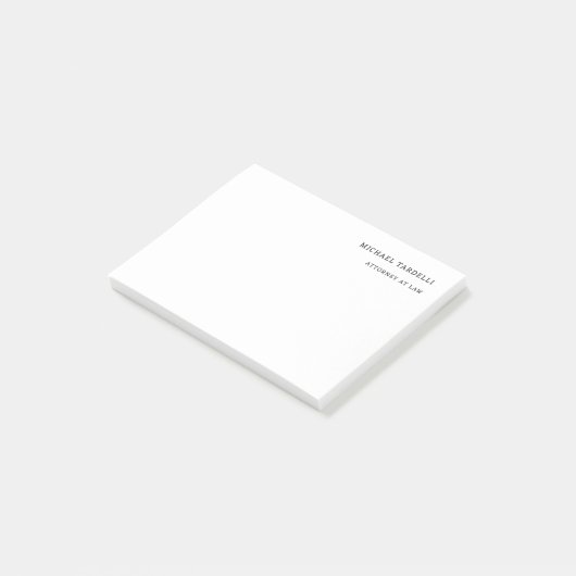 Officier in de rechten Minimalist Classical Plain Post-it® Notes (Schuin)
