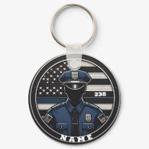 officier politie sleutelhanger