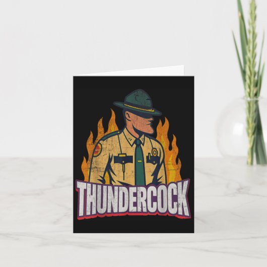 Officier Sergeant Cius Thunder Lichaamcam Grappige Kaart (Voorkant)