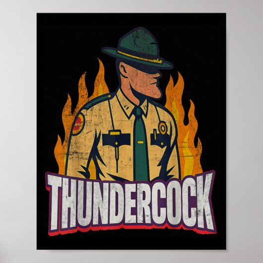 Officier Sergeant Cius Thunder Lichaamcam Grappige Poster (Voorkant)