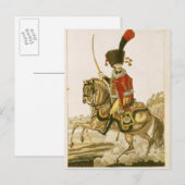 Officier van de echtgenoot van de imperiale garde briefkaart (Voorkant / Achterkant)