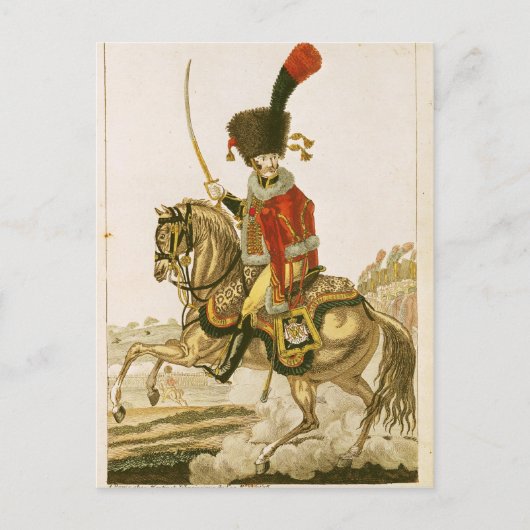 Officier van de echtgenoot van de imperiale garde briefkaart (Voorkant)