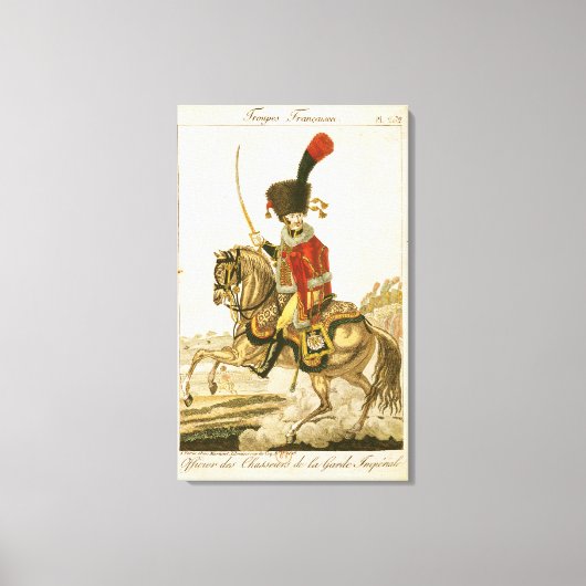 Officier van de echtgenoot van de imperiale garde canvas afdruk (Voorkant)