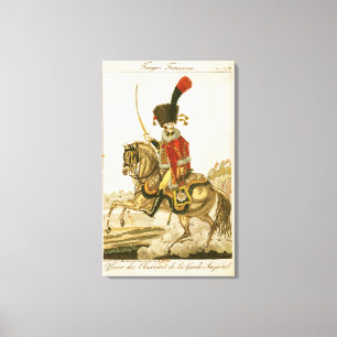 Officier van de echtgenoot van de imperiale garde canvas afdruk