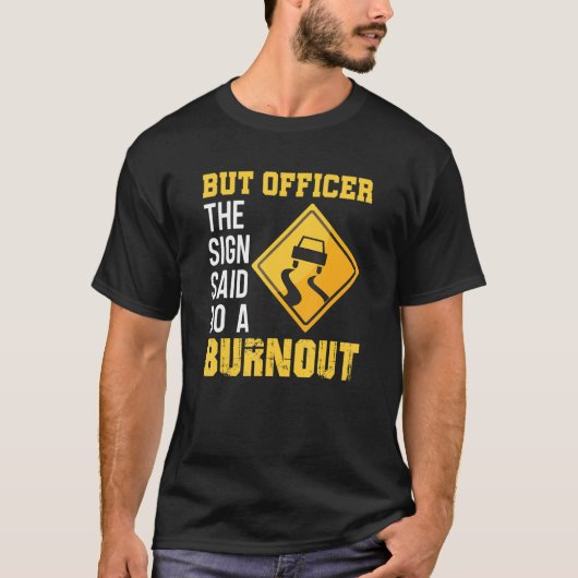 Officier van de gebarentaal Verbranding Autocross  T-shirt (Voorkant)