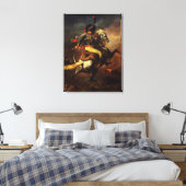 Officier van de Hussars, 1814 Canvas Afdruk (Insitu (Slaapkamer))