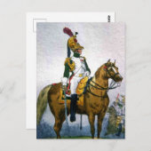 Officier van Draken van de Keizerlijke Garde Briefkaart (Voorkant / Achterkant)