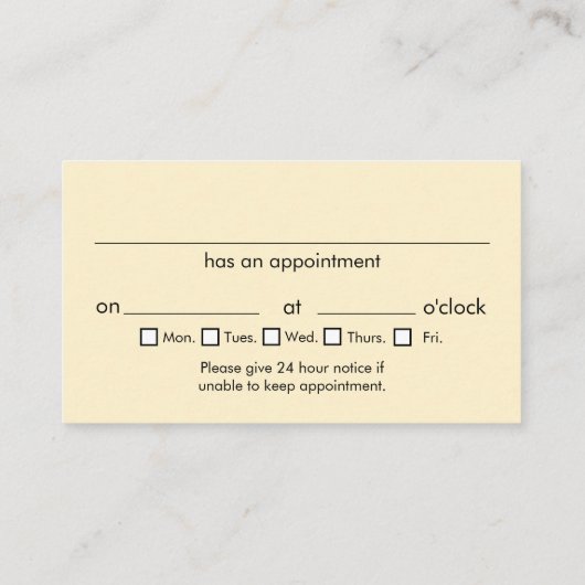 Officier van Justitie bij Law Black en Gold Appoin Visitekaartje (Achterkant)